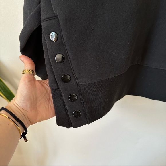 Varley Hardy Black Pullover Sweatshirt With Button Details Size S - Picture 4 of 8